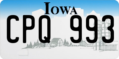 IA license plate CPQ993
