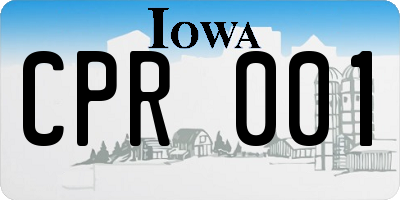 IA license plate CPR001
