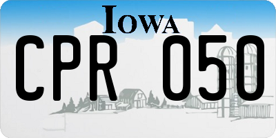 IA license plate CPR050