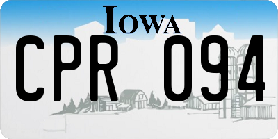 IA license plate CPR094