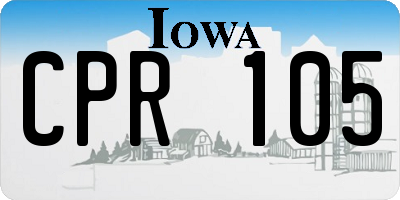 IA license plate CPR105