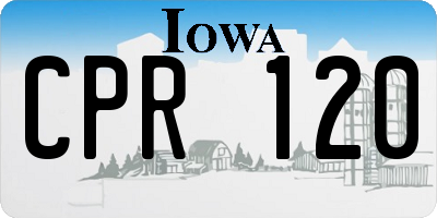 IA license plate CPR120