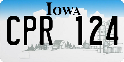 IA license plate CPR124