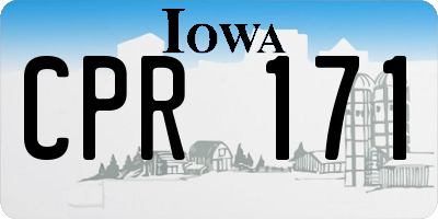 IA license plate CPR171