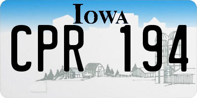 IA license plate CPR194