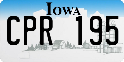 IA license plate CPR195