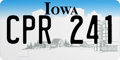 IA license plate CPR241