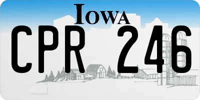 IA license plate CPR246