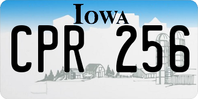 IA license plate CPR256