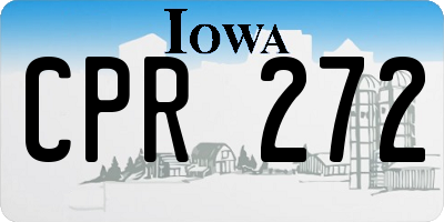 IA license plate CPR272
