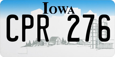 IA license plate CPR276