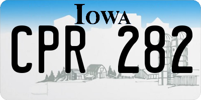 IA license plate CPR282