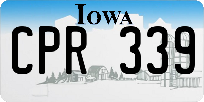 IA license plate CPR339