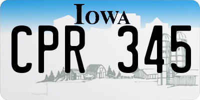 IA license plate CPR345