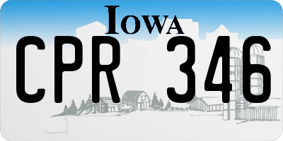 IA license plate CPR346