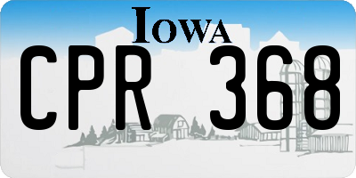 IA license plate CPR368