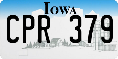 IA license plate CPR379