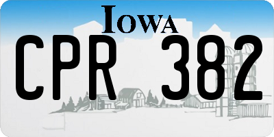 IA license plate CPR382