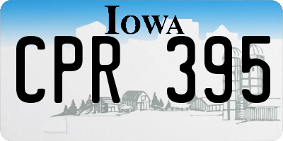 IA license plate CPR395