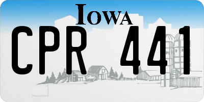 IA license plate CPR441