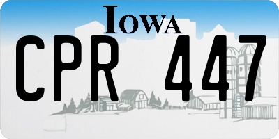 IA license plate CPR447