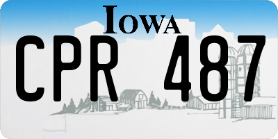 IA license plate CPR487