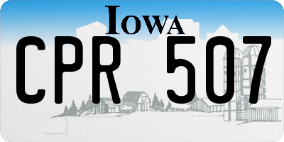 IA license plate CPR507