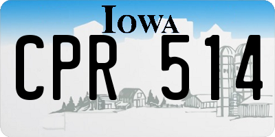 IA license plate CPR514