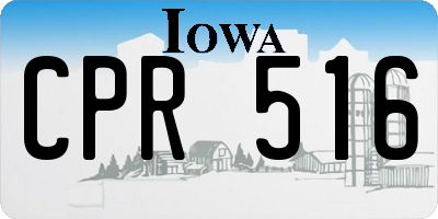 IA license plate CPR516