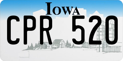 IA license plate CPR520