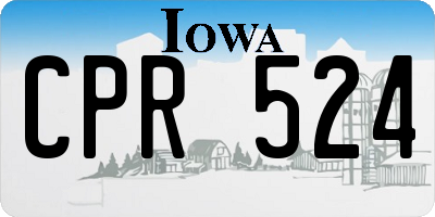 IA license plate CPR524