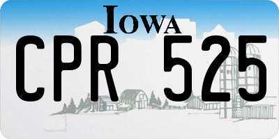 IA license plate CPR525