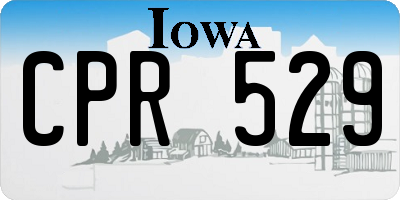 IA license plate CPR529