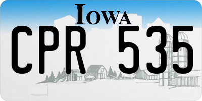 IA license plate CPR535