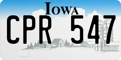 IA license plate CPR547