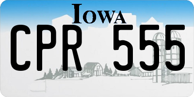 IA license plate CPR555