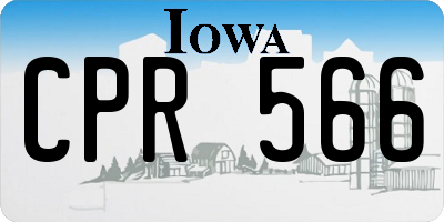 IA license plate CPR566