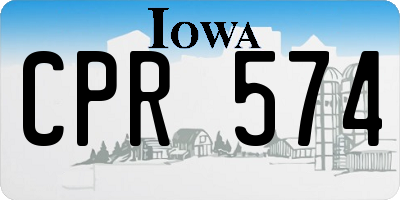 IA license plate CPR574