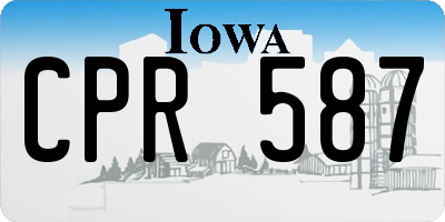 IA license plate CPR587