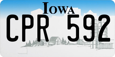 IA license plate CPR592