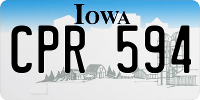 IA license plate CPR594