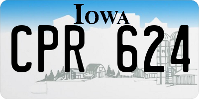 IA license plate CPR624