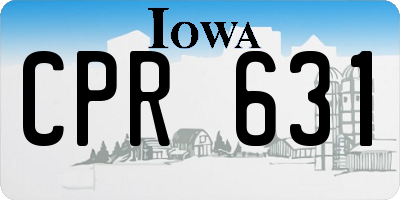 IA license plate CPR631