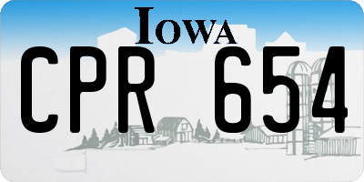 IA license plate CPR654