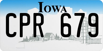 IA license plate CPR679