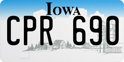 IA license plate CPR690