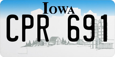 IA license plate CPR691