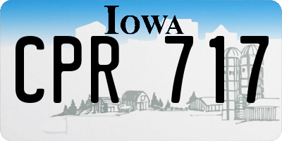 IA license plate CPR717