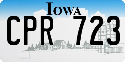 IA license plate CPR723