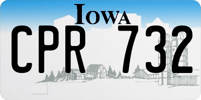 IA license plate CPR732